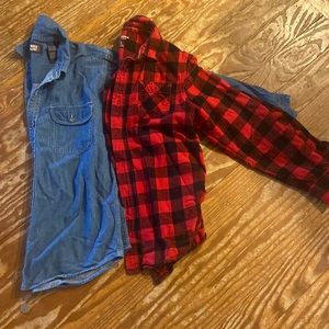 Size 14/16 button down country style shirts.
